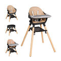 High Chair, 6 in 1 Wooden Convertible High Chairs by Komcot