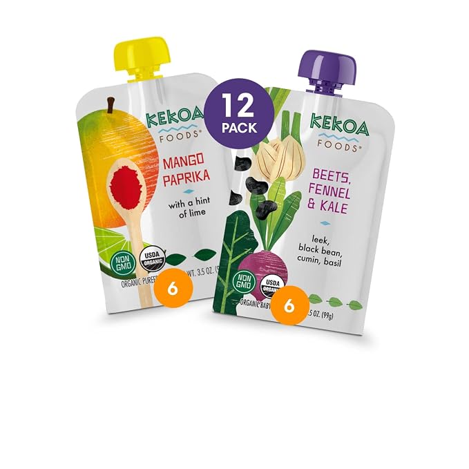 Kekoa Foods 100% USDA Certified-Organic Vegetarian Baby Food Puree Starter - Image 6