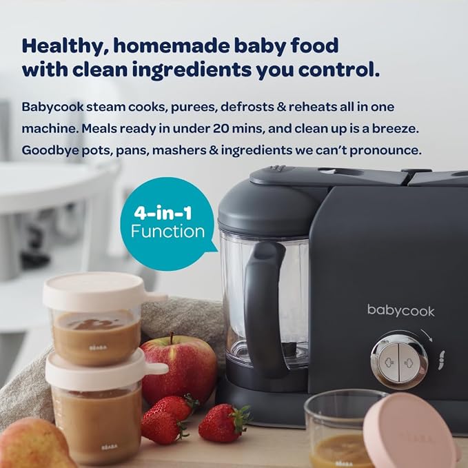 BEABA Babycook Duo 4 in 1 Baby Food Maker, Puree Steamer and Blender - Image 4