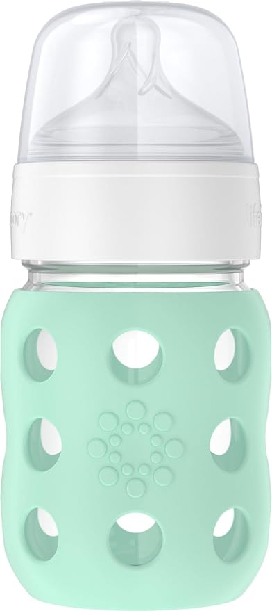 Lifefactory 8-Ounce Wide Neck Glass Baby Bottle by Lifefactory