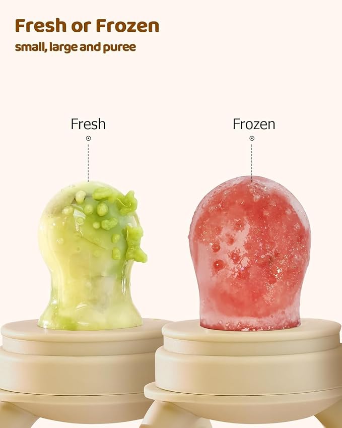 2 Packs Baby Fruit Feeder & Freezer Nibble Tray Combo, Push Pop Baby Food - Image 7