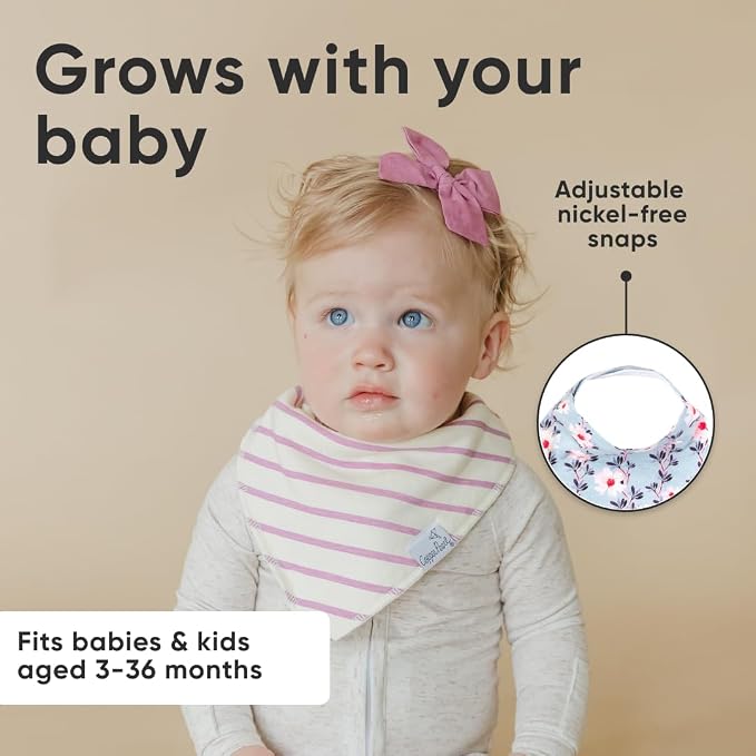 Copper Pearl 4 Pack Soft Cotton Baby Bibs - Image 6