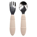 Bumkins Toddler Utensils, Kids Size Fork and Spoon Set, Silicone and by Bumkins