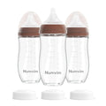 Natural Glass Baby Bottles Gentle & Extra Slow Flow, Newborn Breastfeeding by Numvim
