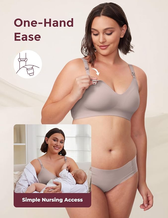 Momcozy Nursing Bras for Breastfeeding, YN21 Seamless Ultra Comfort Maternity - Image 6