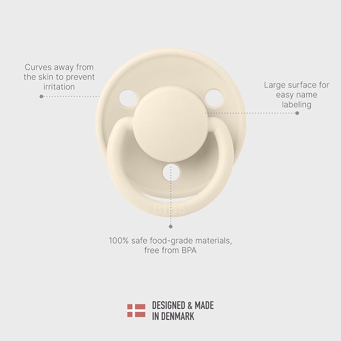 BIBS De Lux Liberty Soother 2-Pack, BPA Free Dummy Pacifier, Round Nipple. - Image 5
