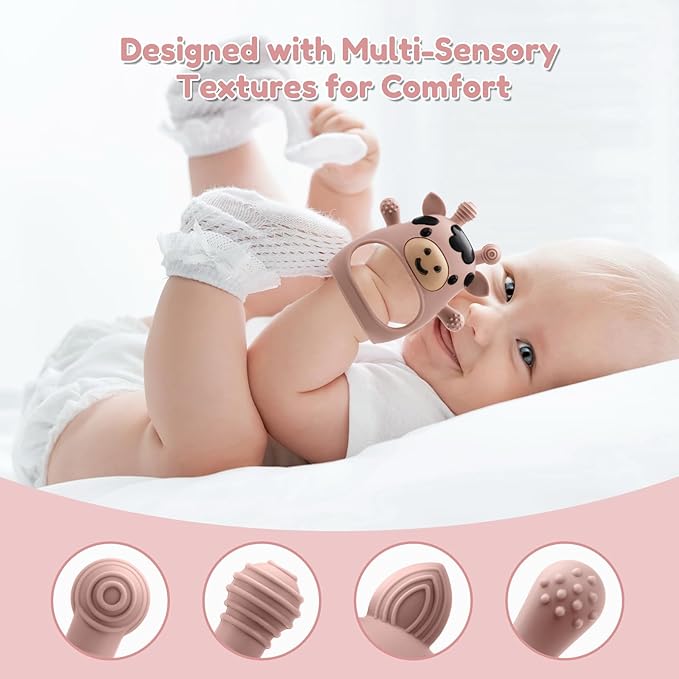 2 Pack Baby Teething Toys 0-6 6-12 Months, Adjustable Anti Dropping Wrist - Image 5