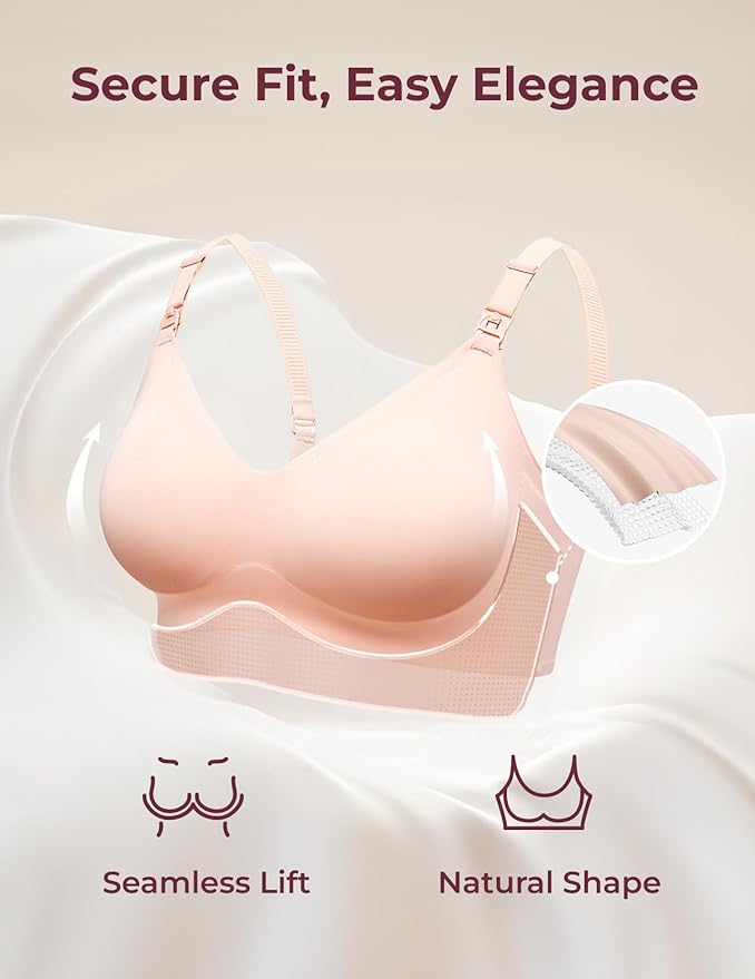 Momcozy Nursing Bras for Breastfeeding, YN21 Seamless Ultra Comfort Maternity - Image 3