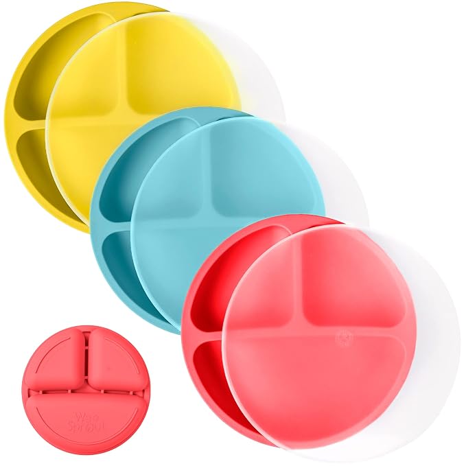 WeeSprout Silicone Plates with Lids by WeeSprout