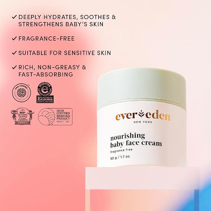 Evereden Nourishing Baby Face Cream 1.7 oz. | Non-Toxic and Fragrance-Free Face - Image 2