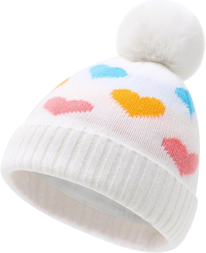 Girls Winter Hat Warm Toddler Beanie by FUOITA
