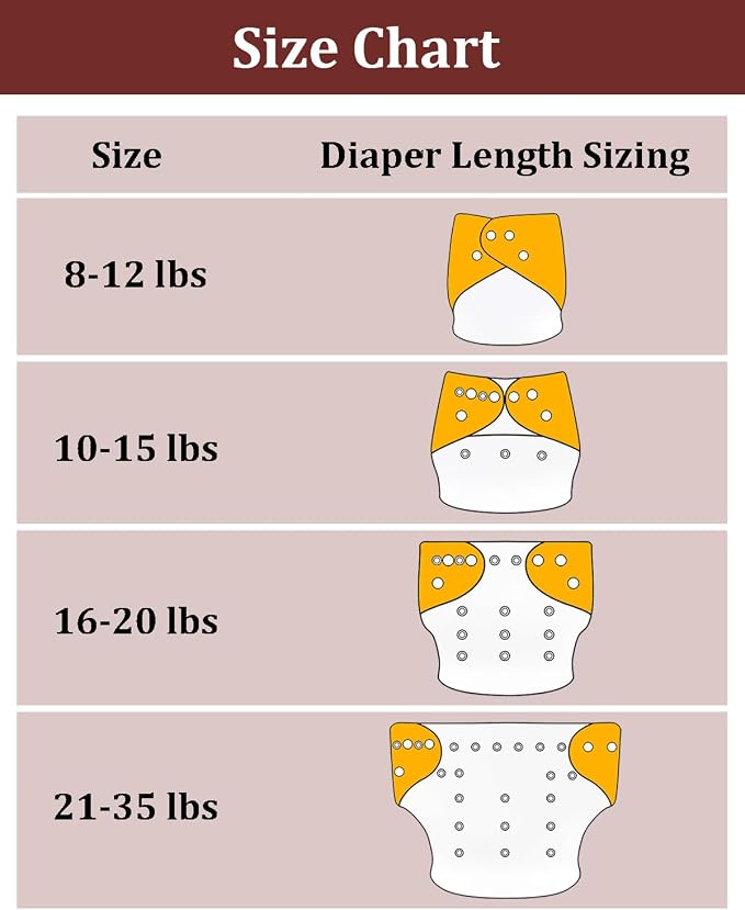 babygoal Reusable Charcoal Cloth Diapers - Image 7