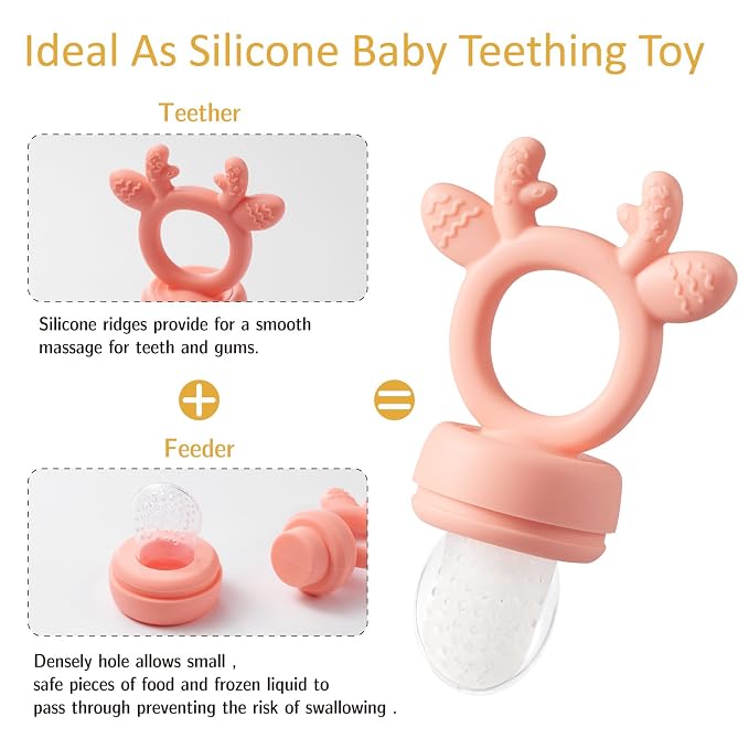 Baby Fruit Feeder, Teething Toys, Silicone teethers - Image 2