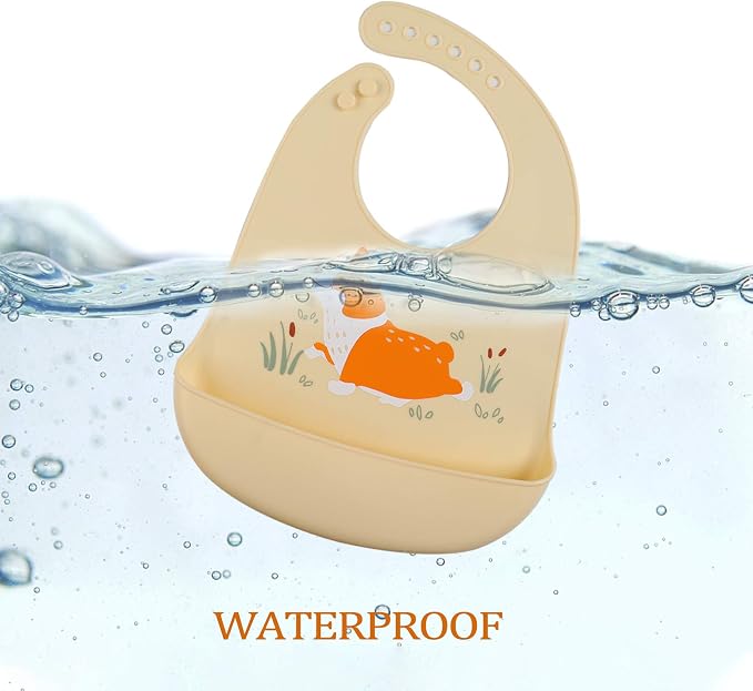 Baby Silicone Feeding Bibs - Image 2