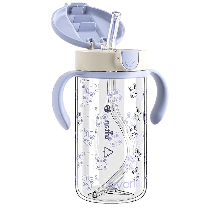 Evorie Tritan Spill Proof Toddler Straw Sippy Cup, 10 oz by Evorie