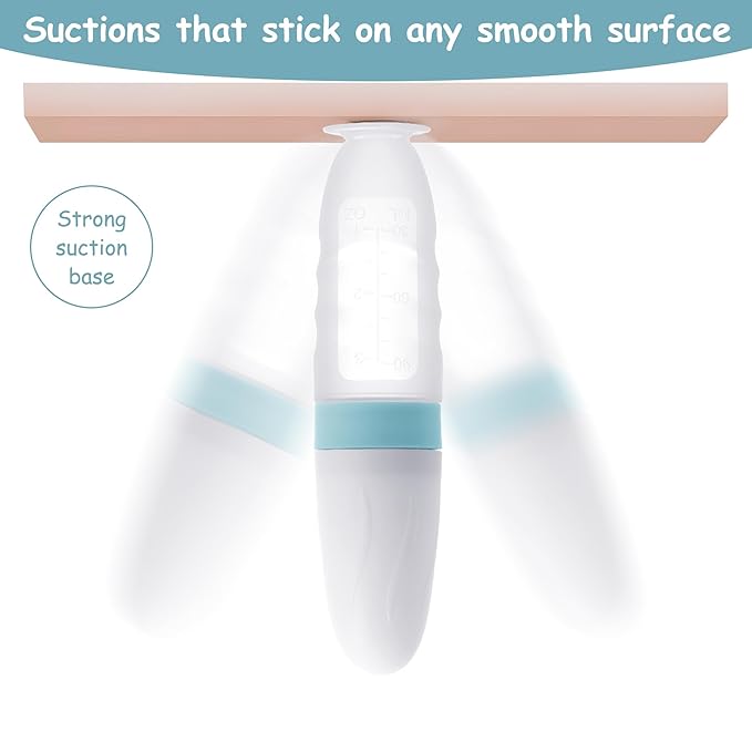 WAJIAYON Baby Food Feeder 4 Pack Silicone Baby Food Dispensing Spoon-3 oz - Image 6