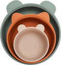 Ali+Oli Children's Stackable Snack Bowl Set BPA Free Food-Grade Silicone Bowls by AliOli