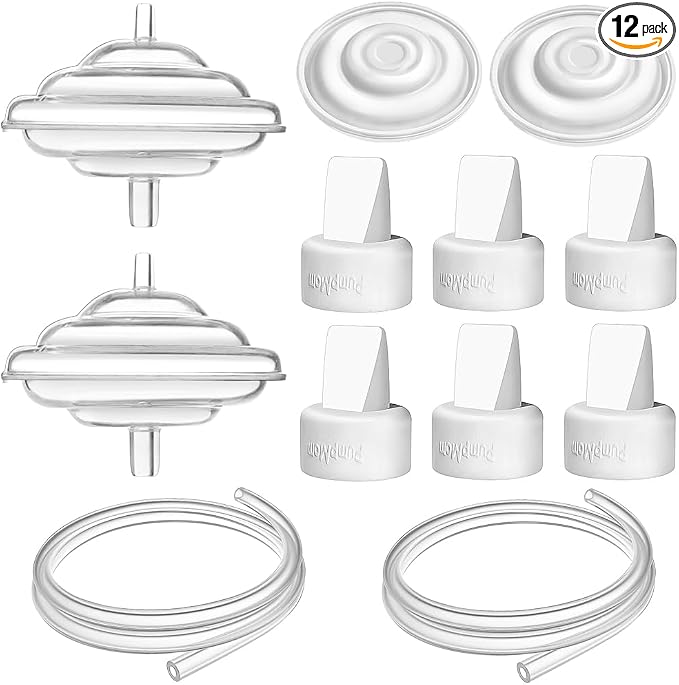 PumpMom-us Breast Pump Parts for Spectra, Replace Duckbill Valves Tubes by PUMPMOM