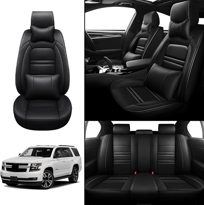 Car Seat Covers for Chevy Tahoe 1995-2025 | 5-Seats Seat Covers, Waterproof - Image 2