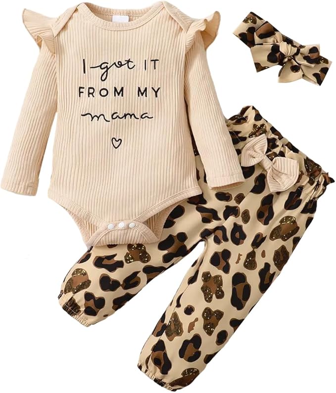 Newborn Baby Girl Clothes, Infant Girl Outfits Long Sleeve Ruffle Romper + by AOSWEP