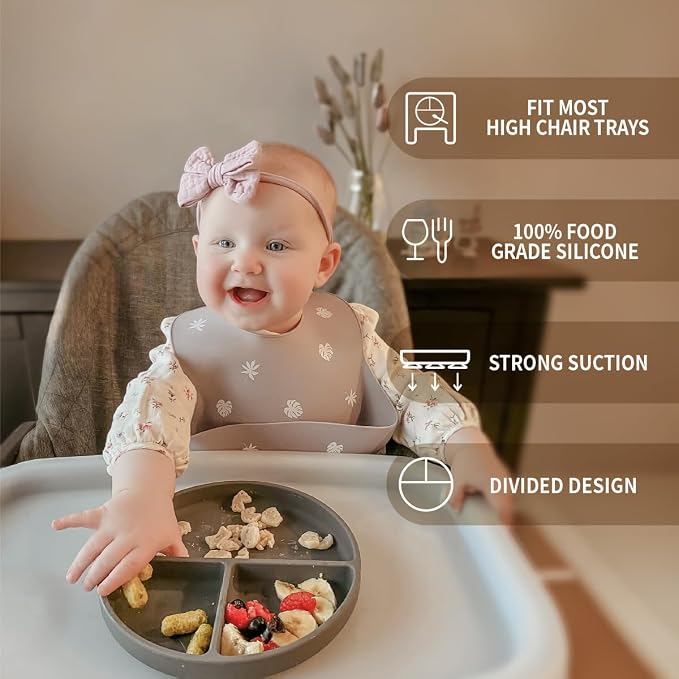 Moonkie Suction Plates for Baby | 100% Silicone BPA-Free Baby Plates - Image 3