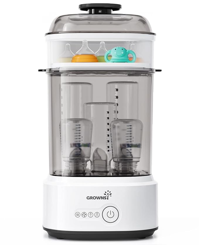 Bottle Sterilizer and Dryer, Compact Electric Steam Baby Bottle Sterilizer by GROWNSY