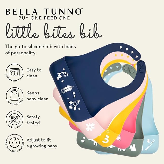 Bella Tunno Little Bites Bib – Silicone Baby Bibs - Image 2