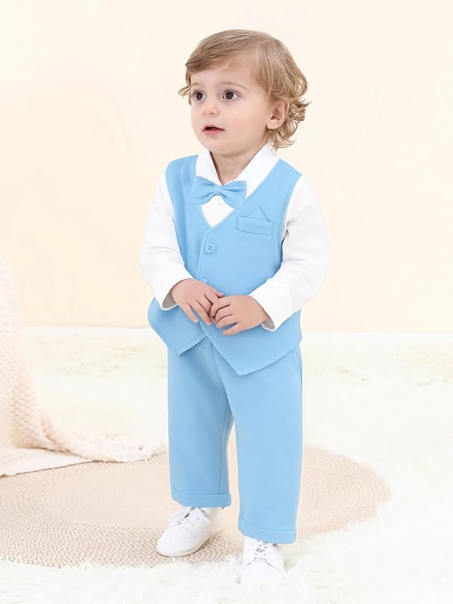 A&J DESIGN Baby Boy Suits Clothes Infant Toddler Formal Gentleman Outfits - Image 2