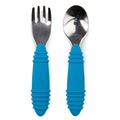 Bumkins Toddler Utensils, Kids Size Fork and Spoon Set, Silicone and by Bumkins