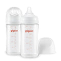 Pigeon Glass Nursing Bottle Wide Neck, Anti-Colic, Streamlined Body, Natural by PIGEON