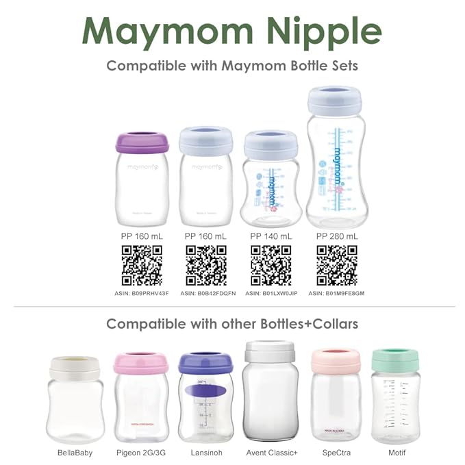 Maymom Wide-Mouth Milk Storage Collection Feeding Bottle - Image 6