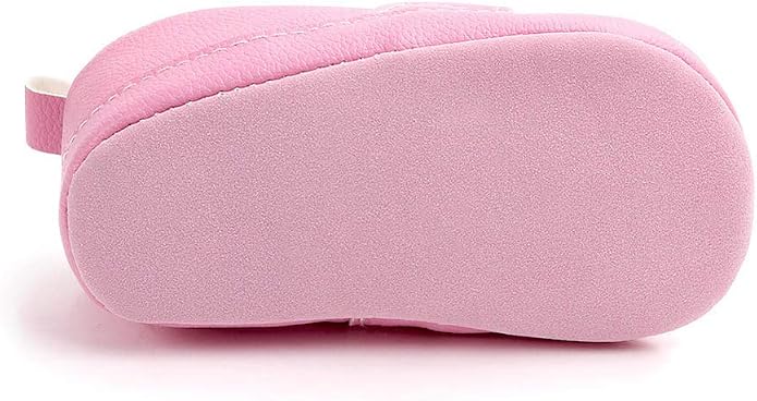 LONSOEN Baby Girls Boys Loafers Prewalker Dress Crib Shoes - Image 5
