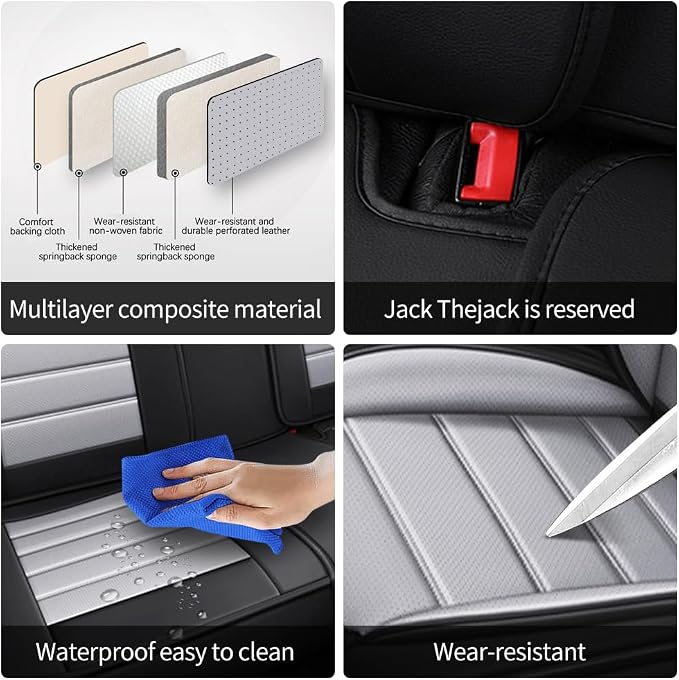 Leather Seat Cover for Ford Edge 2010-2026, Waterproof Soft Seat Covers - Image 6
