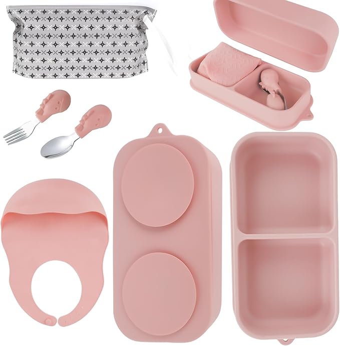 Travel Silicone Baby Feeding Set by TAOceeXI