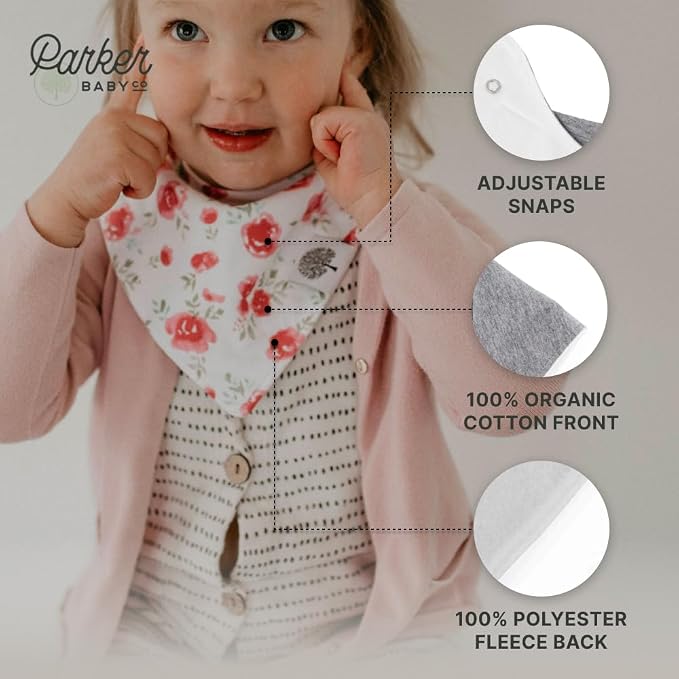 Parker Baby Bandana Drool Bibs 8 Pack Baby Bibs - Image 4