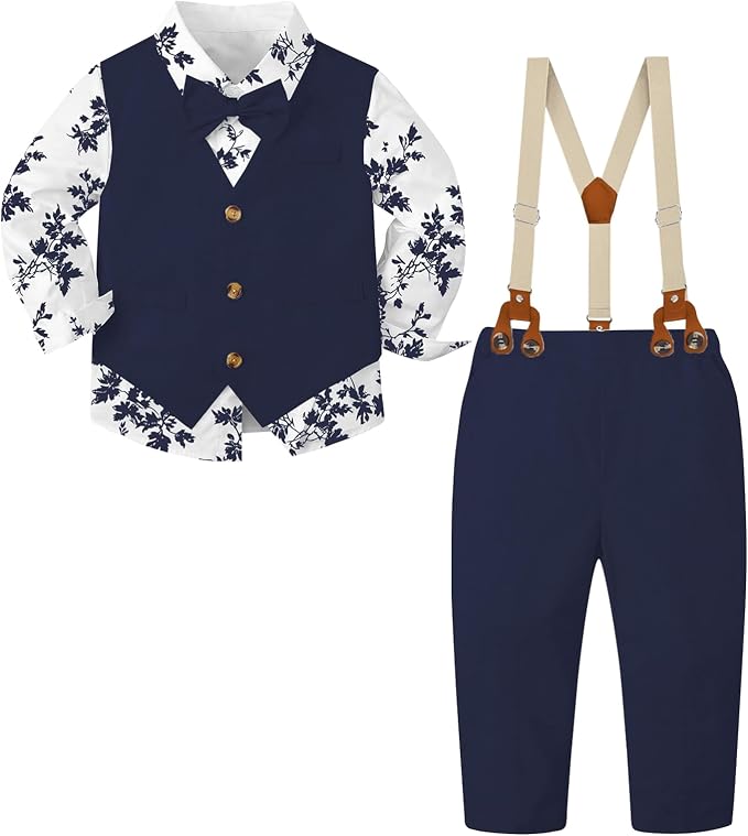 SANGTREE Boys Cotton Linen Suit Formal Set Baby Clothes Boy Gentleman Wedding by Weaimtoprovidecustomerbothgoodserviceandbestproductingoodvalue