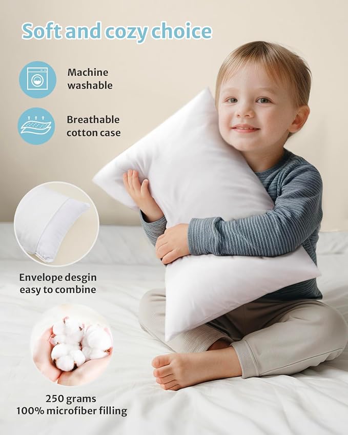 Babebay Toddler Pillow, 13X18 Soft Toddler Pillows - Image 3