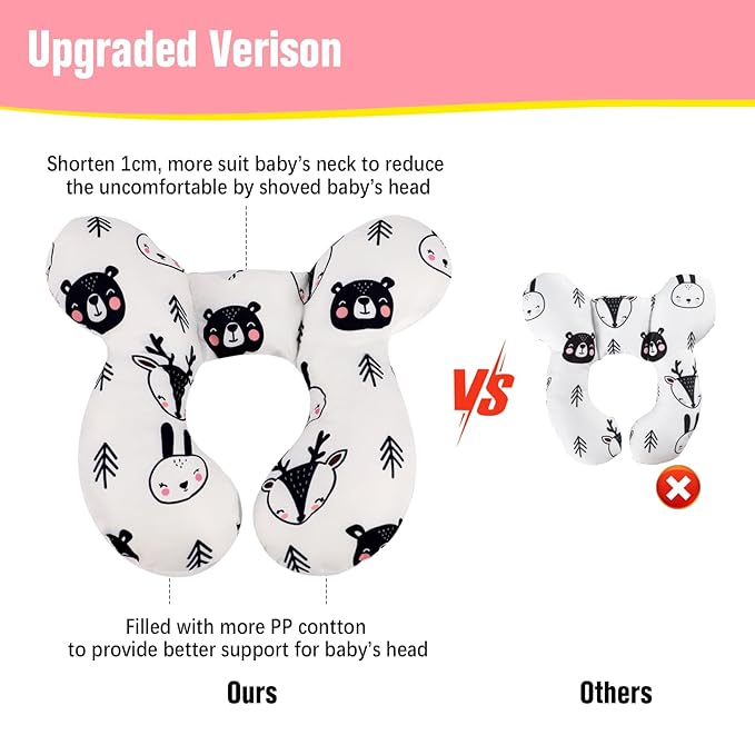 KAKIBLIN Baby Neck Pillow, Upgraded Baby Support Pillow, Babies Head Pillow - Image 5