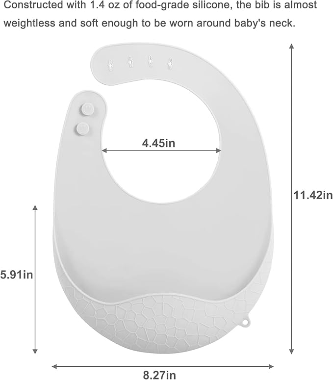 PandaEar 3 Pack Super Light Silicone Baby Bib - Image 3