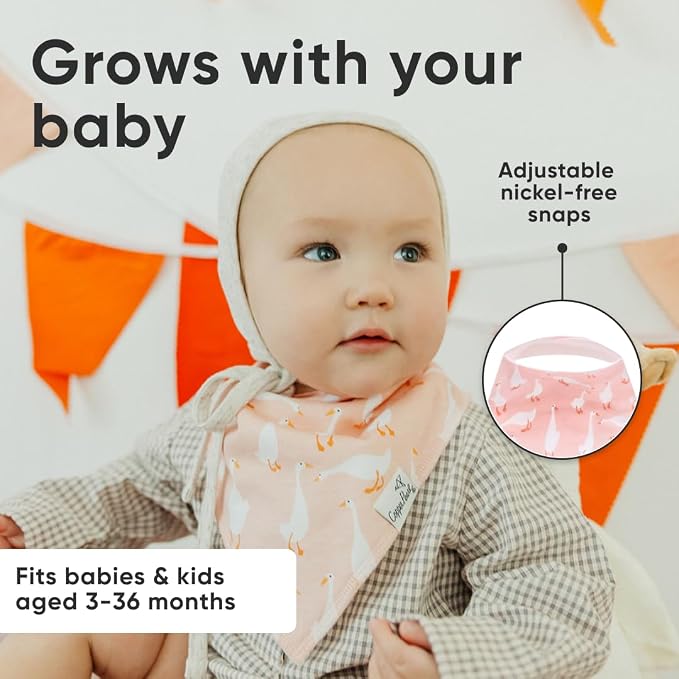 Copper Pearl 4 Pack Soft Cotton Baby Bibs - Image 5