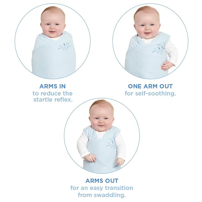 HALO 100% Cotton Sleepsack Swaddle, 3-Way Adjustable Wearable Blanket, TOG 1.5 - Image 8