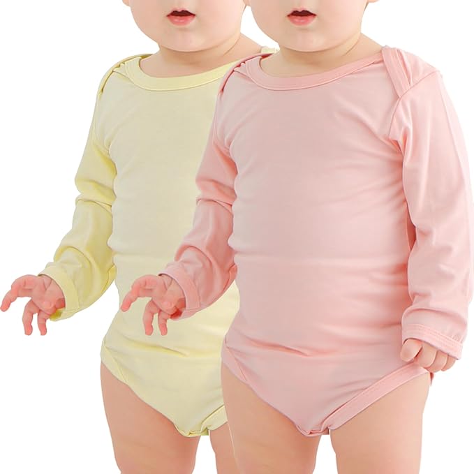 Jimonda Bamboo Baby Bodysuit Long Sleeve Infant Romper Soft Boy Girl Unisex by JimondaBaby