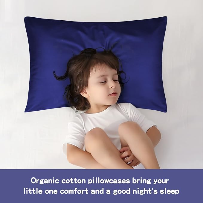 Organic Cotton Toddler Pillowcase 2 Pack, 14 x 20 Travel Pillow Case Cover - Image 5