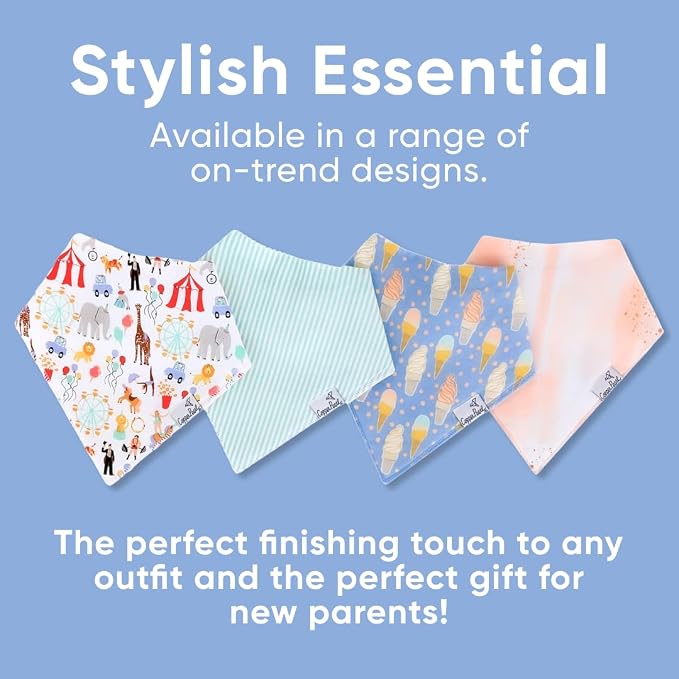 Copper Pearl 4 Pack Soft Cotton Baby Bibs - Image 6