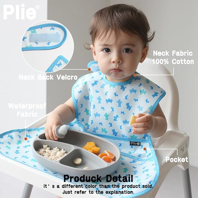 Full Coverage Waterproof Feeding Bib - Image 7