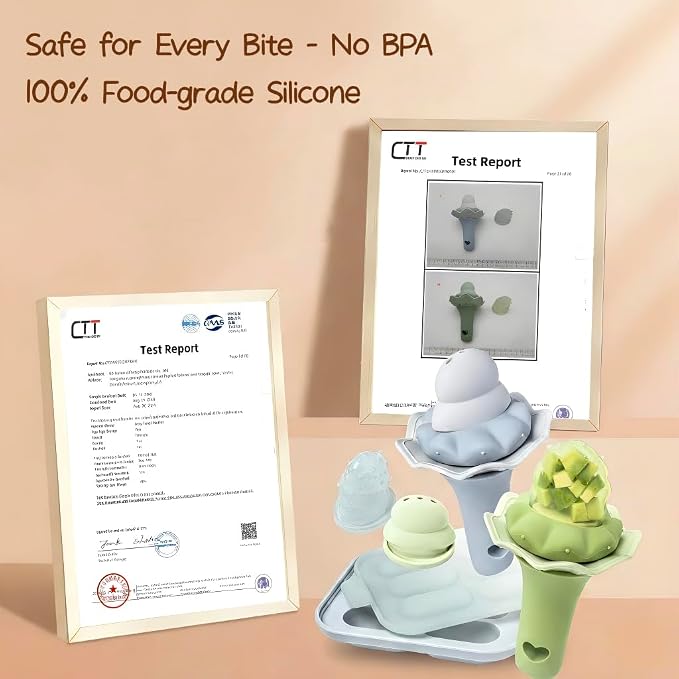 Moonkie Baby Fruit Feeder with Freezer Tray, BPA Free Silicone Food Feeder - Image 6
