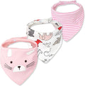 Baby Dribble Bib, Toddler Bandana Bib 3 Packs Super Absorbent Cotton Feeding by JZLPIN