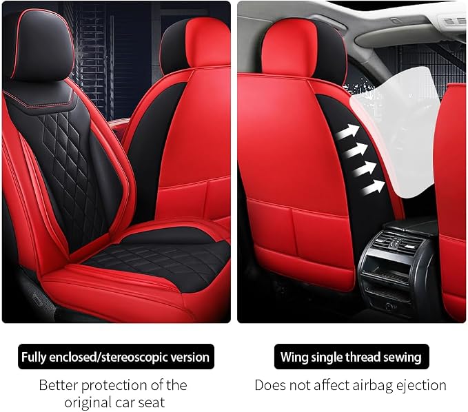 Leather Car Seat Covers for Volkswagen Atlas 2019-2023Waterproof, Breathable - Image 4