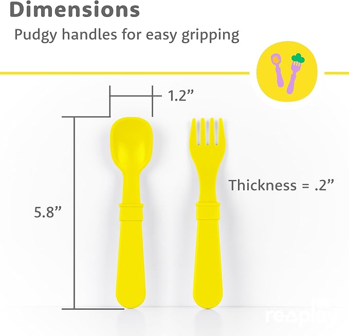 Re-Play Toddler Forks and Spoons Set - Image 8