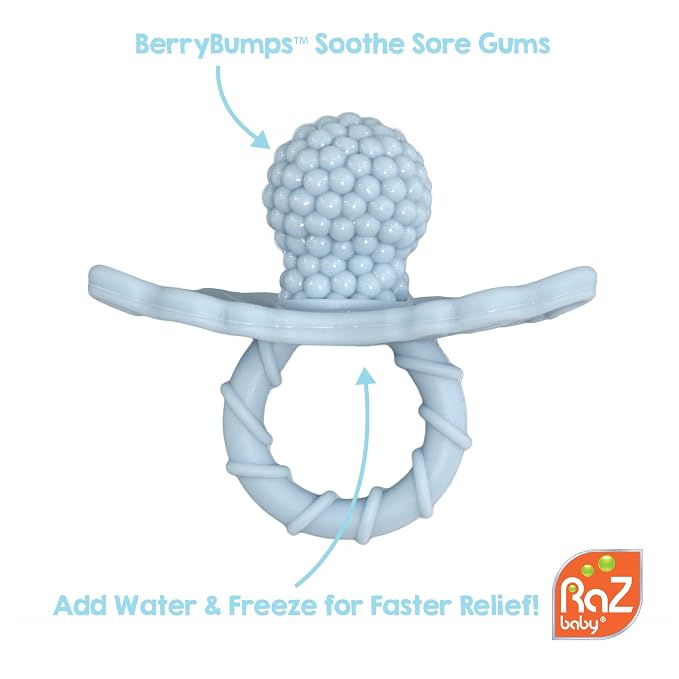 RaZbaby Penguin RaZbuddy w/RaZberry Teething Relief Pacifier – Soothes Sore - Image 5